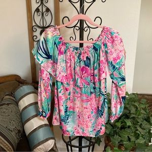 Lilly pulitzer off shoulder blouse